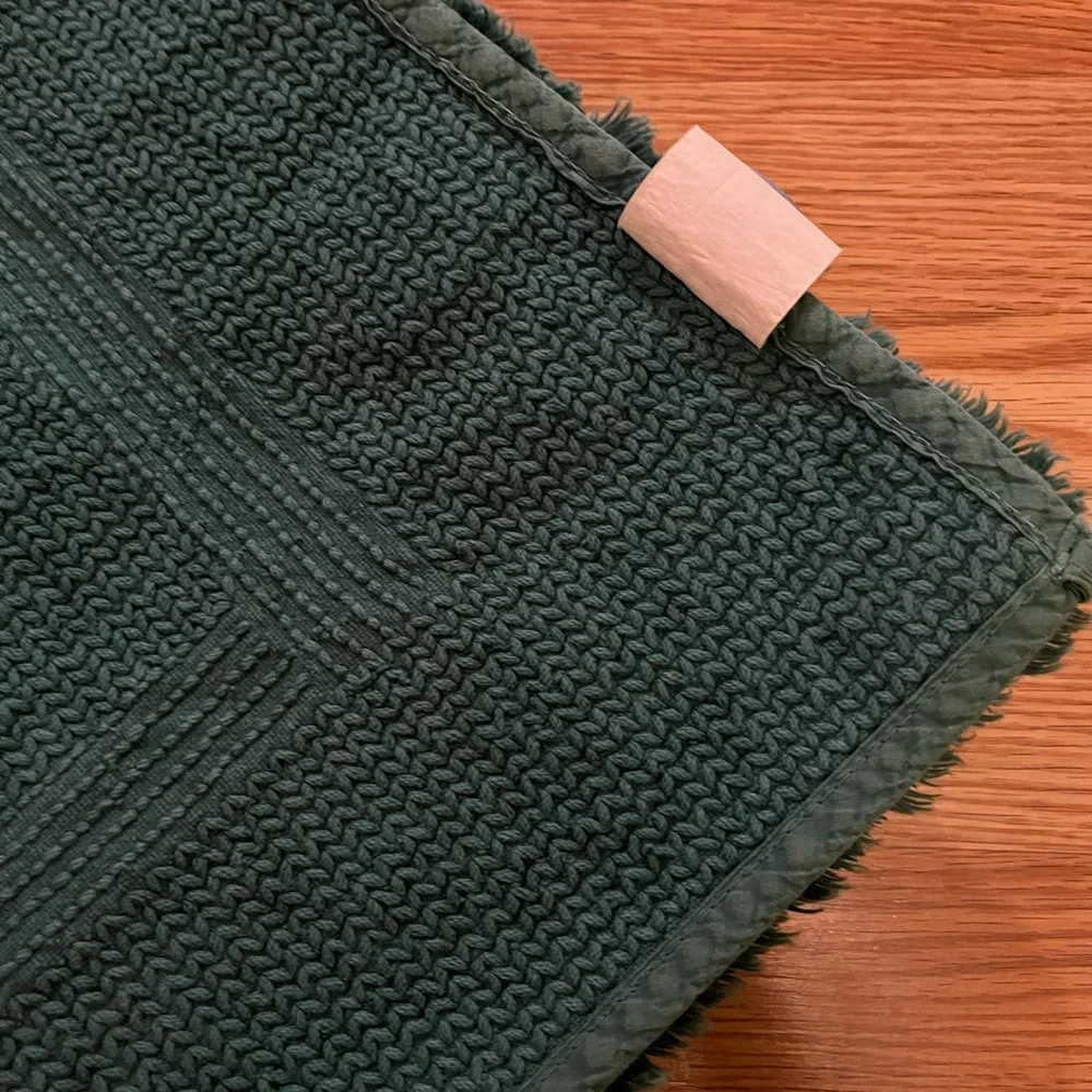 Regal Cotton Bath Rug Set - Plush Jade Green